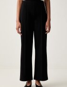 CALVIN KLEIN панталон дамски черен с висока талия LV044G210G