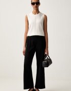 CALVIN KLEIN панталон дамски черен с висока талия LV044G210G