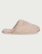 CALVIN KLEIN пантофи дамски HOME SLIPPER FUR AOP бежови HW0HW03218