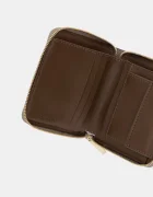CALVIN KLEIN портфейл дамски от имитация на кожа бежов LV04F1120G