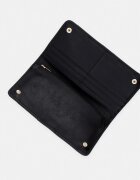 CALVIN KLEIN портфейл дамски от имитация на кожа черен LV04F1221G