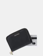 CALVIN KLEIN портфейл дамски от кожа черен LV04F1075G