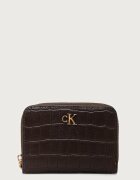 CALVIN KLEIN портфейл дамски от кожа кафяв LV04F1095G