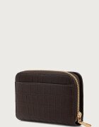CALVIN KLEIN портфейл дамски от кожа кафяв LV04F1095G