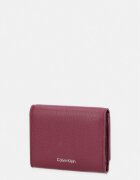 CALVIN KLEIN портфейл RFID дамски от кожа бордо LV04F1128G