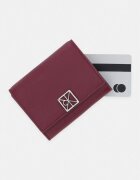 CALVIN KLEIN портфейл RFID дамски от кожа бордо LV04F1128G