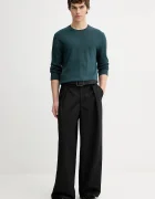 CALVIN KLEIN пуловер мъжки от памук тюркоазен LV040BM343