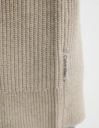 CALVIN KLEIN Пуловер с вълна в бежово с ниско поло LV044D365G