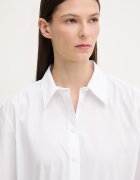 CALVIN KLEIN риза дамска от памук бяла с изчистена шарка LV044F136G