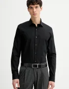 CALVIN KLEIN риза мъжка от памук черна LV019EU006