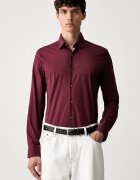 CALVIN KLEIN риза мъжка от памук с еластан бордо LV019EU189
