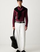 CALVIN KLEIN риза мъжка от памук с еластан бордо LV019EU189