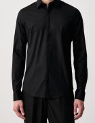 CALVIN KLEIN риза мъжка от памук с еластан черна LV019EU162