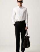 CALVIN KLEIN риза мъжка с памук бяла LV04LH105G