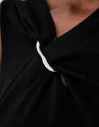 CALVIN KLEIN рокля черна с изчистена шарка LV044H003G