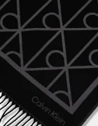 CALVIN KLEIN Шал мъжки в черно с десен LV04D8061G