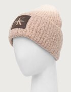 CALVIN KLEIN шапка beanie дамска с вълна бежова LV04F8102G
