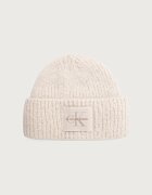 CALVIN KLEIN шапка beanie дамска с вълна бежова LV04F8104G