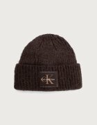 CALVIN KLEIN шапка beanie дамска с вълна кафява LV04F8104G