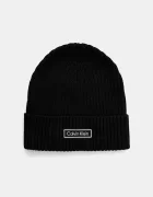 CALVIN KLEIN шапка мъжка от памук черна LV04D8053G