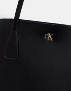 CALVIN KLEIN шопинг чанта дамска от имитация на кожа черна LV04F3502G
