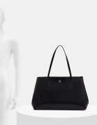 CALVIN KLEIN шопинг чанта дамска от имитация на кожа черна LV04F3502G