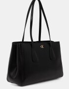 CALVIN KLEIN шопинг чанта дамски от имитация на кожа черна LV04F3442G