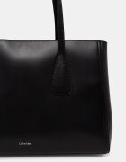 CALVIN KLEIN шопинг чанта дамски от имитация на кожа черна LV04F3442G