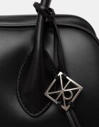 CALVIN KLEIN структурирана чанта дамска от имитация на кожа черна LV04F3369G