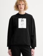 CALVIN KLEIN суичър дамски от памук черен LV040502WF