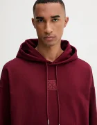 CALVIN KLEIN Суичър мъжки в бордо с качулка с апликация LV14LD225G