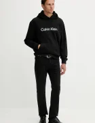 CALVIN KLEIN суичър с качулка мъжки от памук черен LV14LD231G