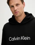 CALVIN KLEIN суичър с качулка мъжки от памук черен LV14LD231G