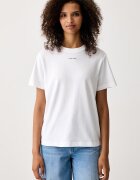 CALVIN KLEIN тениска дамска от памук бяла LV147C857G