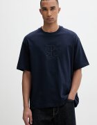 CALVIN KLEIN тениска мъжка от памук тъмносиня LV14RF817G