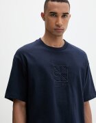 CALVIN KLEIN тениска мъжка от памук тъмносиня LV14RF817G