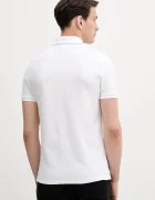 CALVIN KLEIN тениска с яка мъжка от памук бяла LV04LC239G