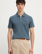 CALVIN KLEIN тениска с яка мъжка от памук тюркоазена LV04LE255G