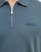 CALVIN KLEIN тениска с яка мъжка от памук тюркоазена LV04LE255G