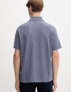 CALVIN KLEIN тениска с яка мъжка с памук синя LV04LG209G
