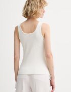 CALVIN KLEIN топ дамски от памук с еластан бежов LV044F210G