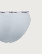 Calvin Klein Underwear бикини дамски от памук с еластан 3 броя сини LV00QD5207