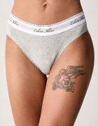 Calvin Klein Underwear бикини дамски с памук сиви LV00QF9073