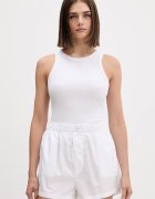 Calvin Klein Underwear Късо долнище на пижама дамско с памук бяло LV00QS7596