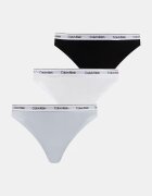 Calvin Klein Underwear прашки дамски от памук с еластан 3 броя сини LV00QD5209