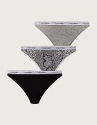 Calvin Klein Underwear прашки дамски от памук с еластан 3 броя сиви LV00QD5209