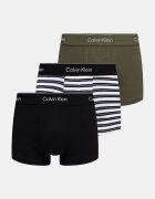 Calvin Klein Underwear прилепнали боксерки мъжки 3 броя зелени LV00NB4389