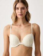 Calvin Klein Underwear Сутиен в бяло от дантела с десен LV00QF8442