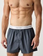 Calvin Klein Underwear свободни боксерки мъжки от памук с еластан 3 броя сиви LV00NB4267