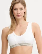 Calvin Klein Underwear триъгълен сутиен от памук с еластан бял LV00QF8594